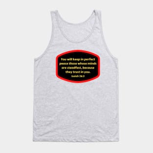 Bible Verse Isaiah 26:3 Tank Top